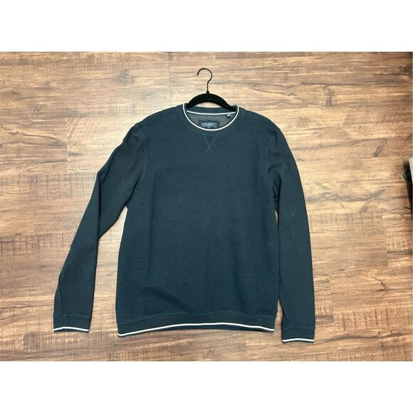 Ted Baker Sepal Textured Crewneck Sweater Navy Blue, Sz 4 / US Medium, MP $195 - Picture 8 of 12